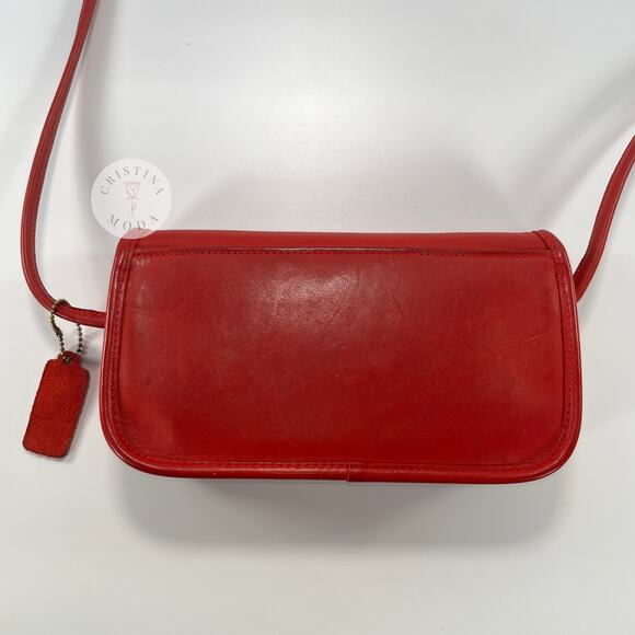 Vintage Coach NYC Dinky Bag 9375 Red 1980s - Picture 5 of 10